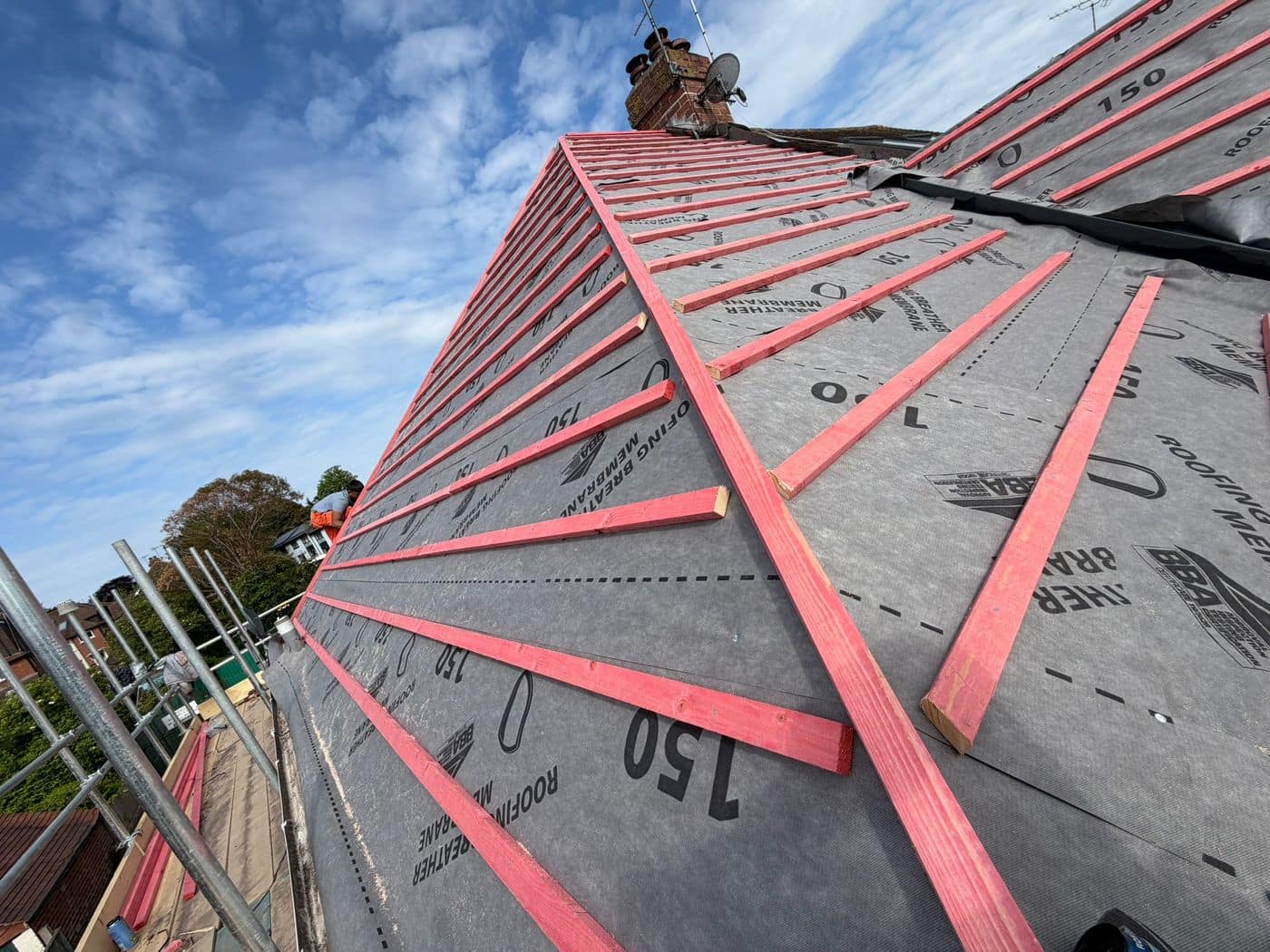 New tiled roof