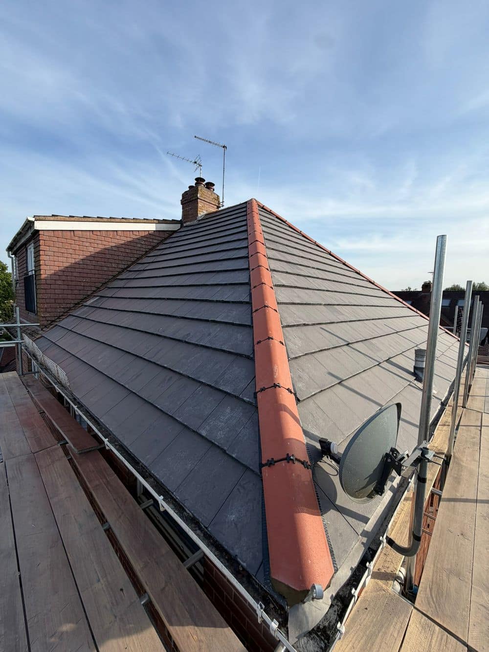 Natural slate roof